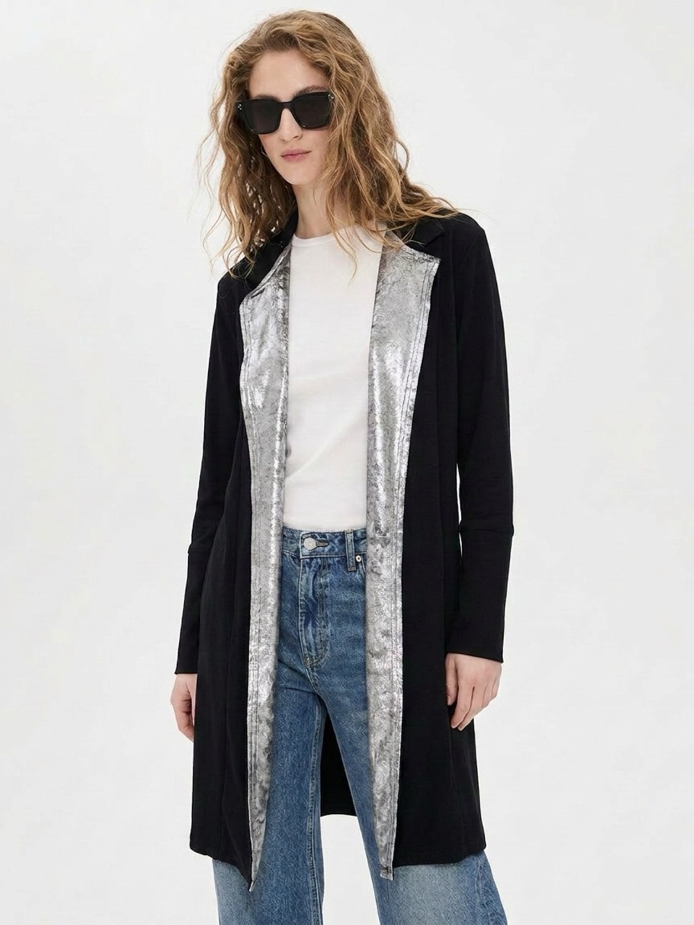 Terez Black Metallic Cardigan